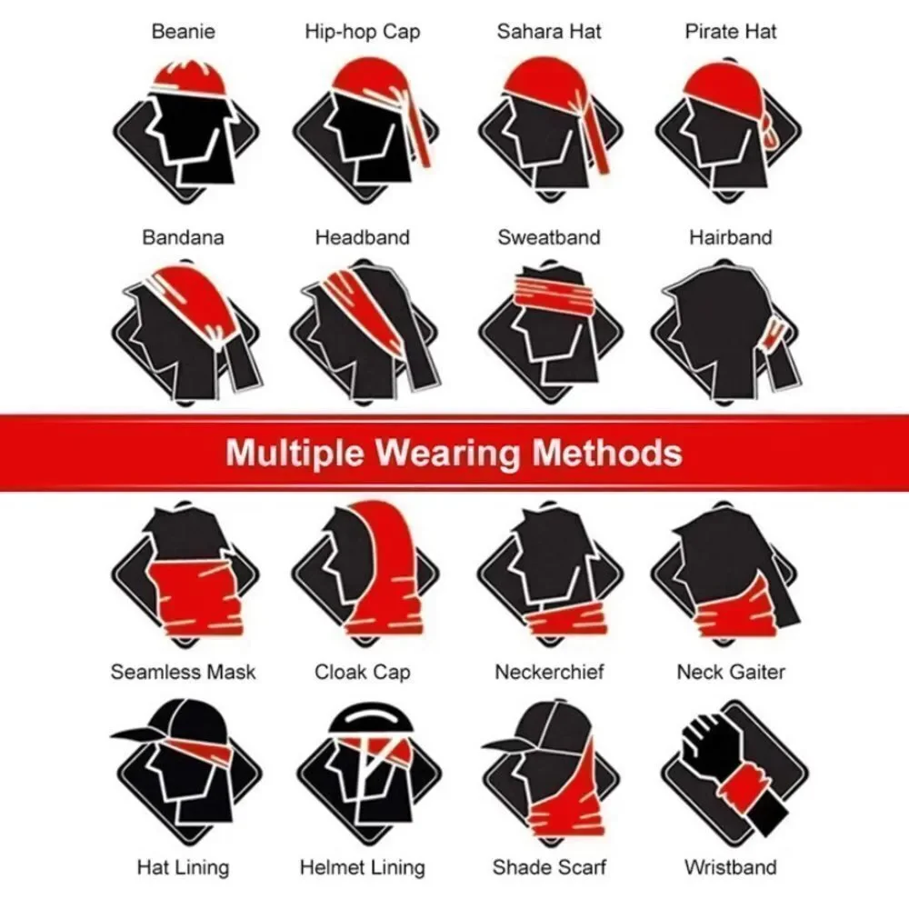 Summer Cooling Grey Gaiter Multifunctional Seamless Face & Neck Cover Unisex